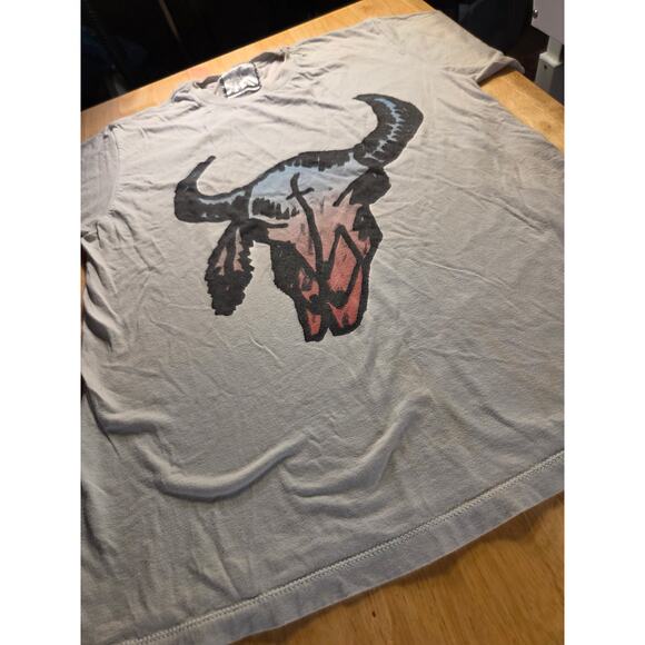 Kid Dangerous Grime Couture Bull Skull T-Shirt L 20" P2P - Picture 2 of 9